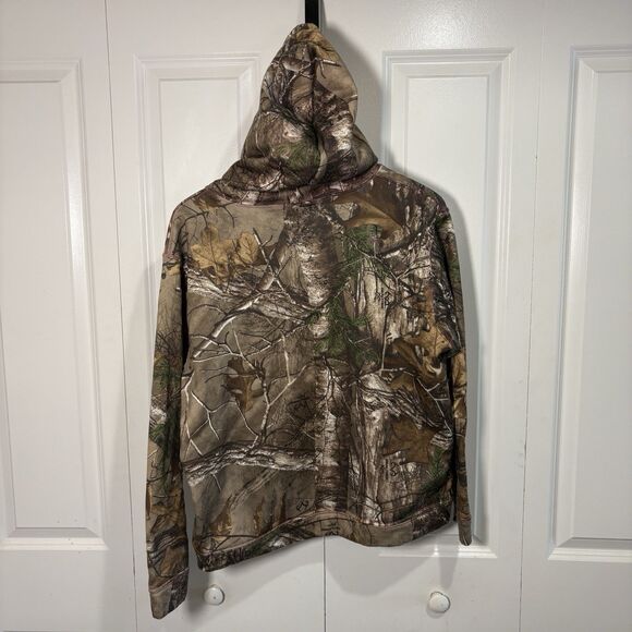 Realtree Camo Hoodie Youth L Pink Trim Hunt Girl Outdoors Fall Pullover Y2K - Picture 2 of 6